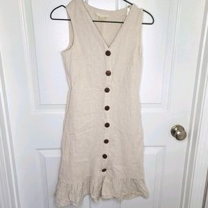 Monteau Midi Linen Dress